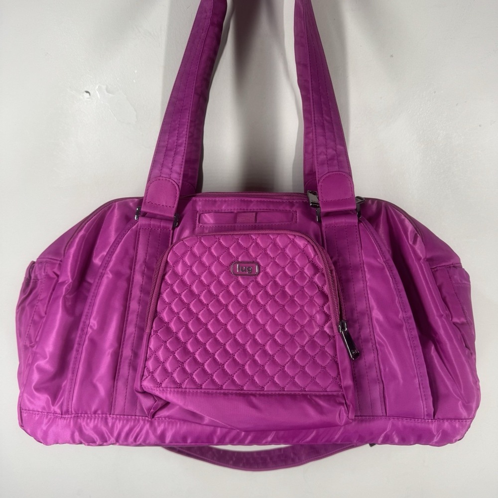 Lug PROPELLER Travel Duffel Bag Orchid Pink Nylon Weekender Carry All On - Picture 3 of 13